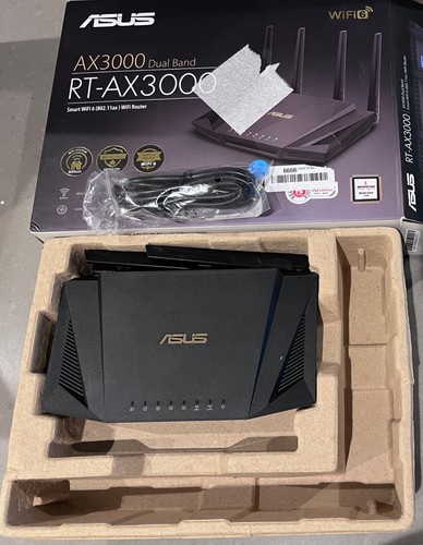 No Power Cable ASUS RT-AX3000 WiFi 6 Router Dual Band AX3000 Smart Extendable