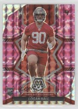 2022 Panini Mosaic Rookies Pink Camo Mosaic Prizm Logan Hall #380 0i5i
