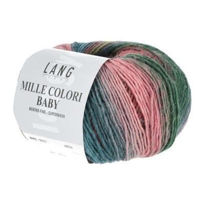 Wolle Kreativ! Lang Yarns - Mille Colori Baby Fb. 51 bunt violett olive 50 g