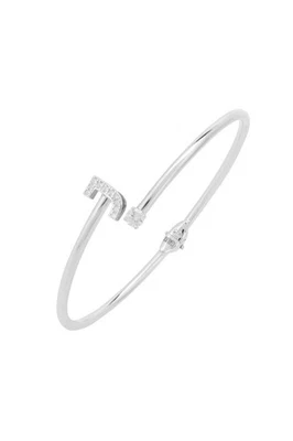 LATELITA Anfangsarmreif Versilbert 925 Sterling Silber J Anhänger - Bild 1 von 4