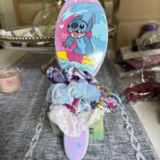 Disney Lilo Stitch Detangling Hair Brush 4 Scrunchies Stitch Surfboard NEW
