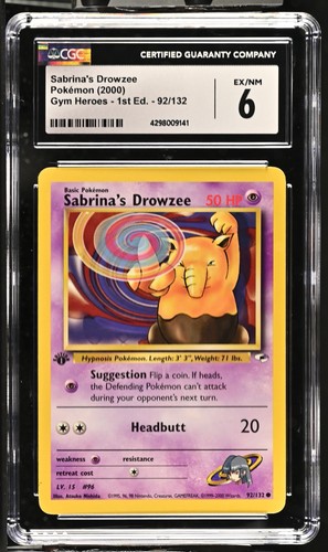 Sabrina's Drowzee (1st Edition) graded CGC 6 for sale on eBay