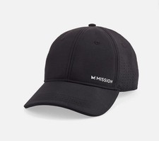 Mission Cooling Performance Hat Black UPF 50 One Size Fits Most New