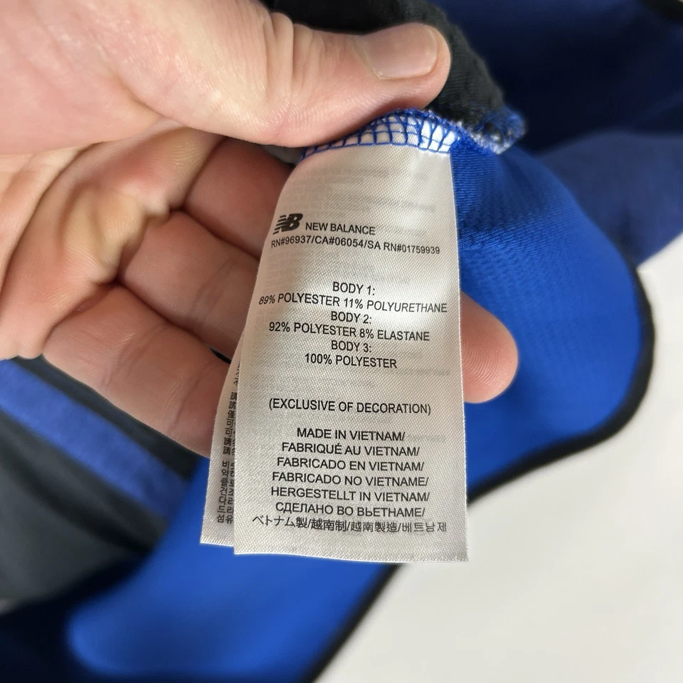 Chaleco New Balance Sudadera con Capucha Para Hombre Mediano Abbot World Marathon Majors Azul Sin Mangas Foto 4 de 4