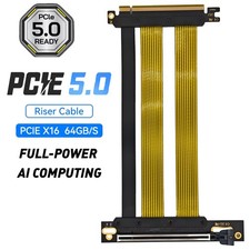 PCIE 5.0 x16 Riser Cable Graphics Card 90  Extension Cable GPU Expansion Gold