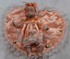 Collectors Display Baby Doll Porcelain Limbs Cloth Body 10.5 Inch Charity Sale