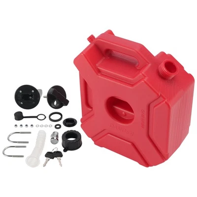 Bidon en plastique pour carburant essence diesel 5 litres rouge pour moto - Photo 1/4