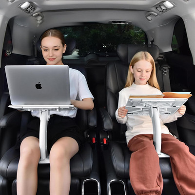 Car Seat Tray Table, Adjustable Travel Tray for Kids/Adults, Car Lap Desk for La