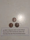 Lot #833 3 Beautiful Lincoln Wheats 1912-P 1912-D 1912-S VG-F-VF See Pictures
