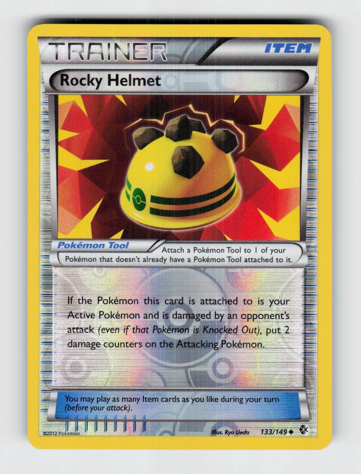 Rocky Helmet 133/149 - Pokemon - Boundaries Crossed - Uncommon - NM