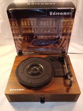 UDREAMER Vinyl Record Player Turntable w/Dual Speakers, WATCH DEMO VIDEO O/B
