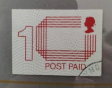 GB SG UNKNOWN USED CTO FRAMA STAMP LABEL UNSPECIFIED VALUE 1ST CLASS