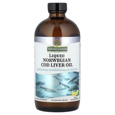 Liquid Norwegian Cod Liver Oil, Natural Lemon-Lime, 16 fl oz (480 ml)