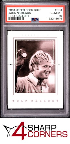 2001 UPPER DECK GOLF GALLERY #GG1 JACK NICKLAUS HOF PSA 10