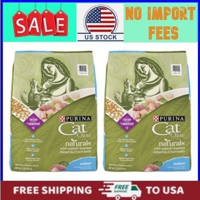 2 BAG Purina Cat Chow Naturals Indoor Dry Cat Food, Chicken & Turkey, 13 lb 