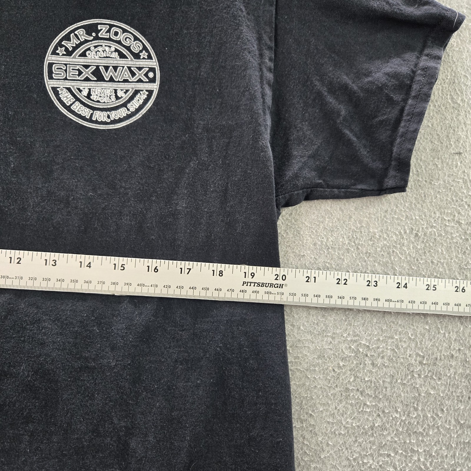 Mr. Zog's Sex Wax Men Shirt L Black Logo Short Sleeve