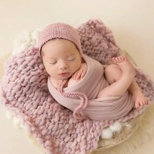Newborn Photography Props Article Wool Blanket Accessories for Knitted Wrap