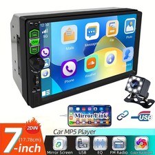 7" Double 2 DIN Car MP5 Player Bluetooth Touch Screen Stereo Radio With Camera.