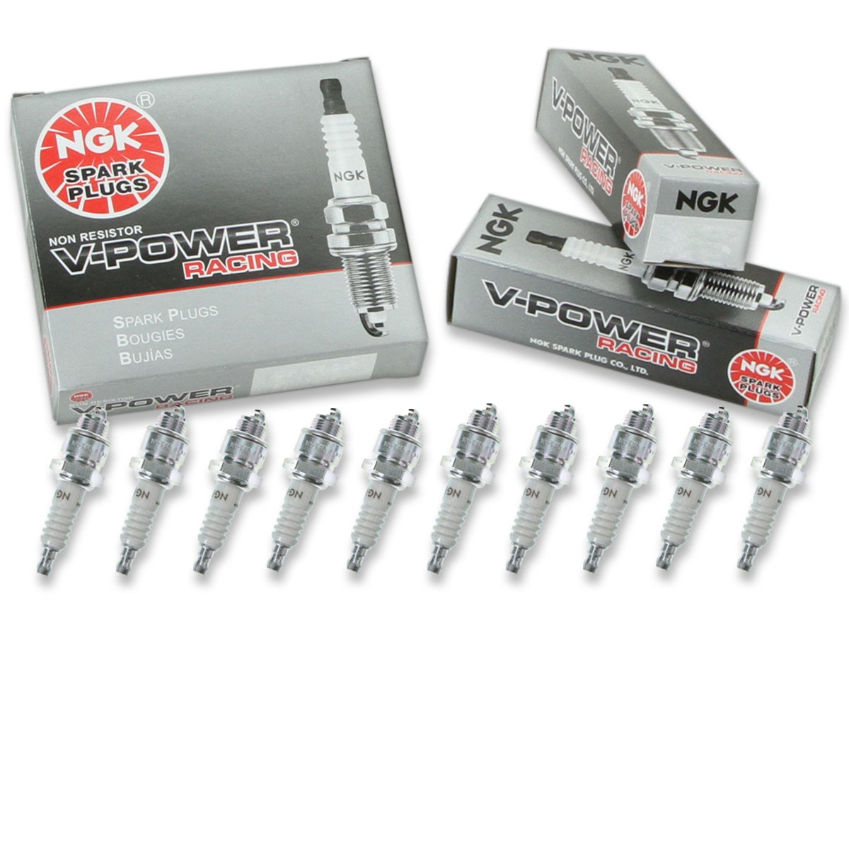 10 pc NGK 2746 R5670-6 V-Power Racing Spark Plugs for W7FC W7F W20P-U R43S jz