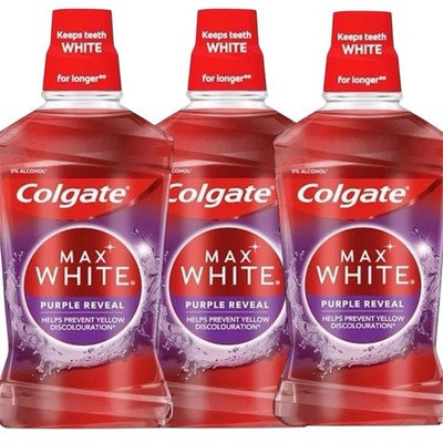 Colgate Max White Purple Reveal Mundspülung 500 ml x 3