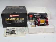 Abu Ambassadeur 5000 Red W/Original Box Case, Parts - Minty Barn Find