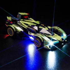 LED Light Kit Compatible with Lego Speed Champions Lamborghini Lambo V12 Vision 