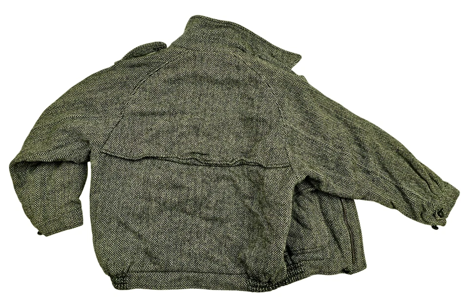 *HOT VTG UNISEX BURBERRYS @ SPORTS BOMBER LEATHER PATCH JP BROWN WOOL Jacket XS - Image 4 of 4