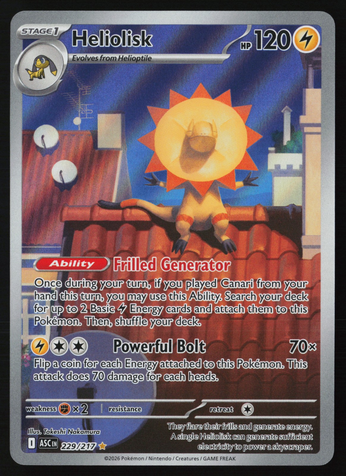 Heliolisk #229 Ascended Heroes Pokemon Card