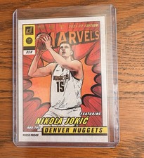 2021-22 Panini Donruss Net Marvels Nikola Jokić #12 Press Proof Error Nuggets