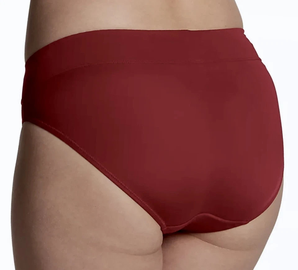 Calcinha feminina WARNERS sem beliscar sem problemas sob medida vermelha corte alto P XL 2XL 3XL - Imagem 3 de 4
