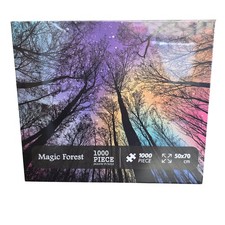 Magic Forest 1000 Piece Jigsaw Puzzle Forest Trees Sky Landscape Multi Color New