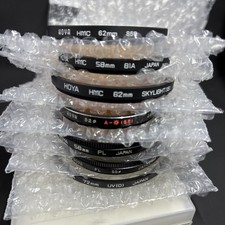 Hoya Lens Filter Lot 7 with Cases: HNC 62mm, 72mm, 58mm..see List, JAPAN