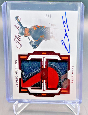 2022 Panini Flawless CEDRIC MULLINS Jersey Patch AUTO 7/7 Orioles