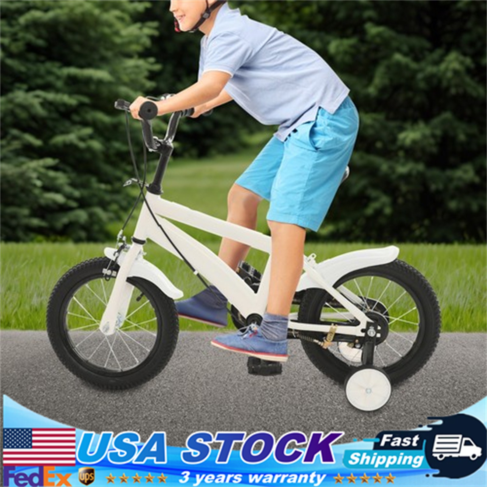 With Training Wheels For 3/4/5/6 Years Old