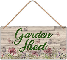 Garden Sign Decor, Garden Shed, Funny Outdoor Decorative for Garden Backyard Pat