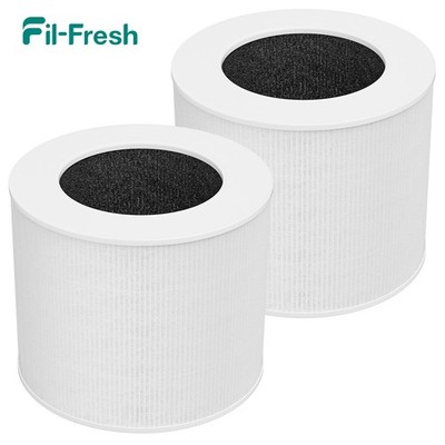 2-PK Replacement True HEPA & Activated Carbon Filter for LEVOIT Core Mini US