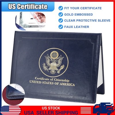 US Citizenship Certificate Holder - US Citizenship Gifts - PU Naturalization Cer