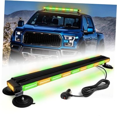 42'' Emergency Flashing Strobe Lights Bar with 28 Strong #06 Amber/ Green