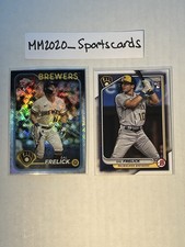 Sal Frelick 2024 Topps Chrome LOGOFRACTOR REFRACTOR Rookie & Bowman RC Brewers