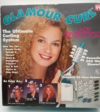 Lady Remington Glamour Curl Curling Iron W/ Rollers The Ultimate Curling System