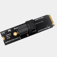 M.2 NVMe M-Key PCIe x4 to SFF-8643/SFF-8639 Adapter To U.2