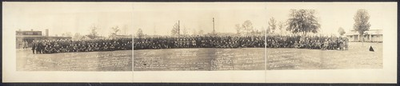 #ad 1918 Panoramic: Allied military surgeons visit to Camp GreeenleafGeorgia $19.99