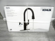 NEW KOHLER Safia Pull Down Sprayer Kitchen Faucet w/ Soap Dispenser -Matte Black