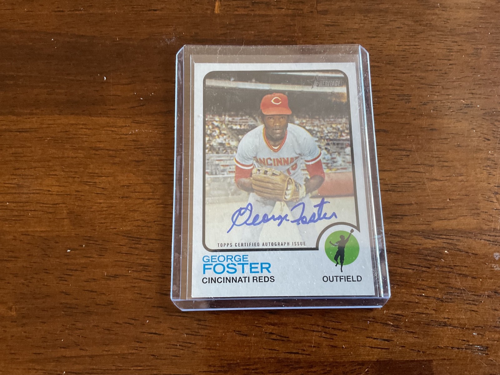 2022 Topps Heritage Real One Auto George Foster #ROA-GF Reds