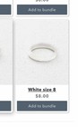Noonday Collection Glass Band Ring, lot of 2 blue and 1 white , all Size 8 — photo 3