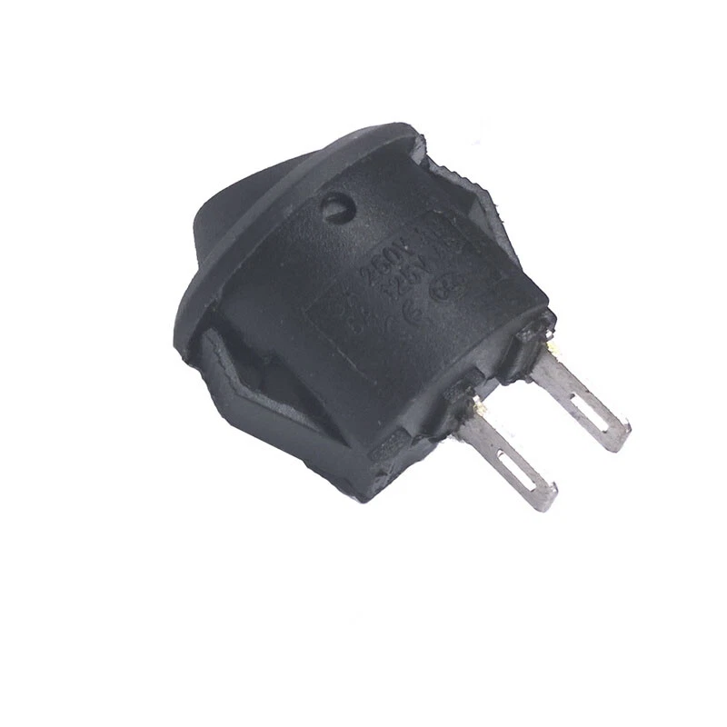 5x Interruptor ON OFF Redondo Negro PANEL 220v 250v 3A empotrable boton - Imagen 3 de 4