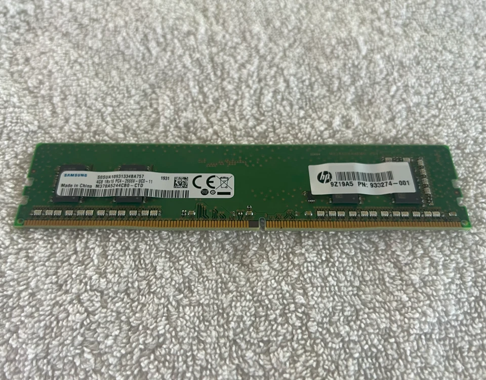 Samsung 4GB DDR4 2666 1Rx16 PC4-2666V UDIMM HP Spare 933274-001 - Image 2 of 3