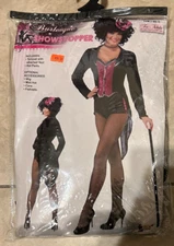 Show Stoppers Burlesque Dancer Tailcoat Vest Hot Pants Costume NEW Womens 1 size