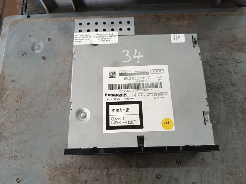 Original Audi Chargeur De CD MP3 Changer 6-Fach 8X0035110C A1 A4 A5 A6 A7 Q3 Q5 - Photo 2/4