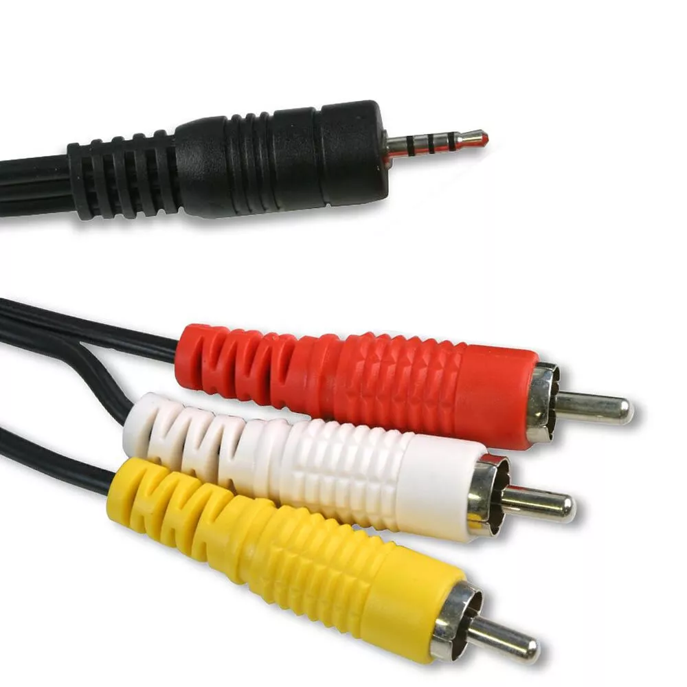 expandir pobre veterano 2.5mm 4 Pole Mini JACK to 3 x RCA Audio Video AV OUT to TV IN Camera 1.5m Cable 5060960442550 | eBay expandir pobre veterano 2.5mm 4 Pole Mini JACK to 3 x RCA Audio Video AV OUT to TV IN Camera 1.5m Cable 5060960442550 | eBay